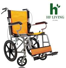 Silla de ruedas de traslado con reposabrazos acolchado para personas mayores, plegable y ligera, silla de ruedas portátil para ancianos, silla de rueda de viaje Soporta hasta 110 kg, Z-OR260C - Ver 10