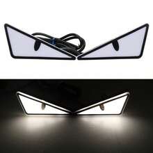 Reletech Two LED Hawk-Eye Lights, Triangular Devil's Eye Fun Atmosphere Lights, High-Intensity Auxiliary Lights, 12V Devil's Eye Neon Lights, Suitable For Cars And Motorcycles, High-Intensity Neon Lights, No Batteries Required - A - View 11