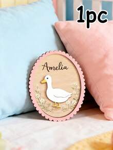 Personalized Birth Name Plaque: Customized Wooden Plaque With Rabbit, Gosling Or Chick Silhouette, Each Engraved With Unique Name. Birth Announcement Plaques, Decorative Gift Tags, Nursery Name Sign. Personalized Gift For New Moms And Parents. - Multicolor - View 16