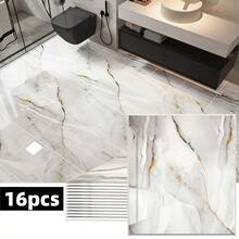 ucdfi 10/22/30 Pieces Of Imitation Ceramic Tile Floor Stickers, Easy To Clean, Suitable For Room Decor Bathroom Floor Tile Stickers,For Kitchen, Bedroom, Office, Studio, Vinyl Wallpaper Peel And Stick Can Be Removed At Will Kitchen Decor Halloween Decor - Piece By Piece - View 6
