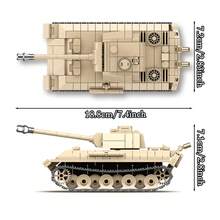 經典坦克裝甲車積木套裝，STEM 感官教育玩具，軍事愛好者的理想收藏品，適合作為兒童生日禮物、教室禮物，以及萬聖節和聖誕派對禮物 - 彩色 - 查看 8