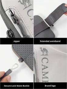 CAMEL CROWN Armband Lari Unisex untuk Ponsel, Sarung Lengan Olahraga, Kantong Penyimpanan Pergelangan Tangan untuk Ponsel, Tempat Ponsel untuk Aktivitas Luar Ruangan Saat Berolahraga - Abu-abu Bulan Terang - View 6