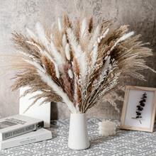 50pcs Artificial Reed Rabbit Tail Grass Dried Flowers Artificial Plants Decoration, Suitable For Garden, Living Room, Home Decor, Room Decor, Bedroom Decor, Party Decor, Wedding Decor - Multicolor - View 7
