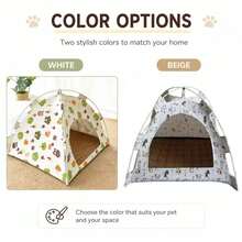 Tent Summer Teddy Dog House, All-Season Small Universal Pet Removable Washable Semi-Enclosed Warm House, Outdoor Cat - Multicolor - View 4