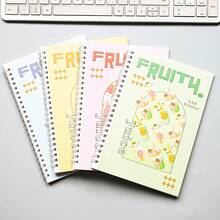 A5 Spiral Notebook 40 Sheets 1pc Lined Inner Pages Notepad Office Supplies Record Notebook Student Learning Textbook Notebook Gold Foil Hardcover Notebook School Back To School Essential Notebook - A5 - View 4