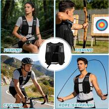 1pc Running Vest Backpack With 1pc 500ml Soft Water Bottle, Unisex, Hydration Vest With 500ML Water Bottle, Adjustable Hydration Backpack With 500ML Water Bladder Interface, Breathable Lightweight Running Vest With Phone Pocket, Suitable For Marathon And Trail Running - Backpack + 500ML Water Bottle - View 4
