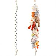 2m Solid Color Handmade Braided Cotton Rope Doll Storage Hanging Rope, Minimalist Bedroom, Living Room Doll Storage Hanging Rope, No Floor Space Occupied, Gentle Wall Atmosphere Decoration - View 7