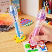 2pcs 2.6mm Melt Bead Pen, Transparent Pen-Style Bead Dispenser, Suitable For Holiday DIY, Home Fun And Creative Projects, Time-Saving Precise Placement, No Clogging, Large Capacity - Multiple Styles - View 1