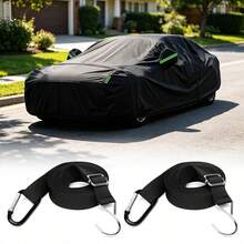 Two-Piece Windproof Protection Belt, With Ratchet Structure, Used As An Elastic Fixing Strap For Car Roof Covers And Vehicle Accessories. - Default - View 6