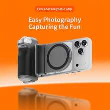 Magnetic Phone Camera Handle, Ergonomic Handheld Selfie Grip With Detachable Wireless Remote, Portable DSLR-Style Phone Stabilizer - Multicolor - View 7