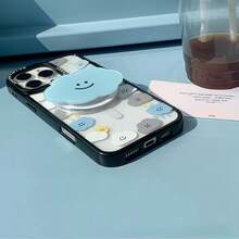 1pc Cute Cartoon Cloud Face MagSafe Magnetic Phone Stand, Foldable Telescopic Rotating Air Cushion Suction Finger Ring Holder, Creative Portable - Multicolor - View 5