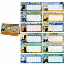 2027 Desktop Calendar Oil Painting Art Creative Theme, Daily Monthly Portable Schedule Table Planner Date Organizer Desk Weekly Calendars Oil Painting Small Size For Home Office Supplies New Year And Presents Birthday Room Decoration - Single Piece - View 13