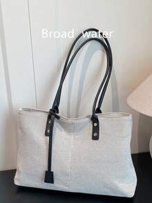 2026 Fashion New High-End Large Capacity Minimalist Elegant Vintage Commuter Shoulder Tote Bag - Black - View 2