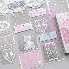 1pc Lace Acrylic Divider Page Cute Style Loose Leaf Notebook Index Page Divider Shaped Bookmark - Multicolor - View 3