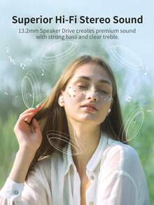 Wireless Bluetooth Earbuds, Low Latency, HiFi Stereo, Touch Control, Wireless Charging Case, Compatible With All Smart Bluetooth Devices - Ideal For Fitness, Travel, Commuting And Daily Use - White - View 5