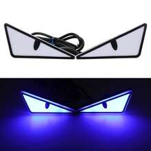Reletech Two LED Hawk-Eye Lights, Triangular Devil's Eye Fun Atmosphere Lights, High-Intensity Auxiliary Lights, 12V Devil's Eye Neon Lights, Suitable For Cars And Motorcycles, High-Intensity Neon Lights, No Batteries Required - A - View 16