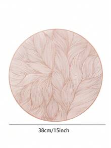 1/4/6/8pcs 15-Inch Rose Gold Round Washable PVC Placemats, Minimalist Style, Non-Slip Heat-Resistant, Suitable For Dining Table, Coffee Bar, Home Decor, Valentine's Day Decor, Wedding Decor - Rose Gold - View 5