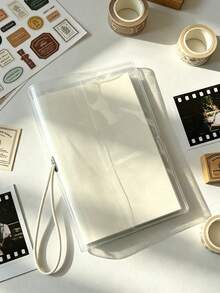 A6 透明 PVC 筆記本封面附彈性束帶 – 學生開學用品，適用於計畫本與筆記本 - A - 查看 5
