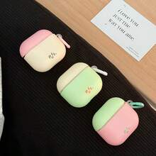 Korean Style Minimalist 5-Color Matte Contrast + Ring Earphone Case Compatible With AirPods Pro 3 New Pro 2 Protective Cover Pro Cute Apple 4 Minimalist 3 Personalized 1/2 Generation Women Earphone Case Protective Cover Spring/Summer Earphone Case/Birthday Gift/Holiday Gift - Multicolor - View 5