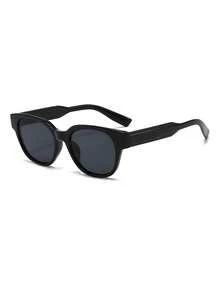 1 Pair Men's Round Minimalist Solid Color Casual Travel Street Style Fashion Glasses - Black - View 2
