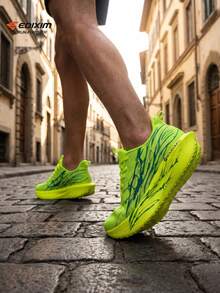 EDIXIM Professional Road Running Shoes For Men And Women, Summer New Mesh Breathable Lightweight Shock-Absorbing Soft Sole Marathon Jogging Sports Shoes - Green - View 4