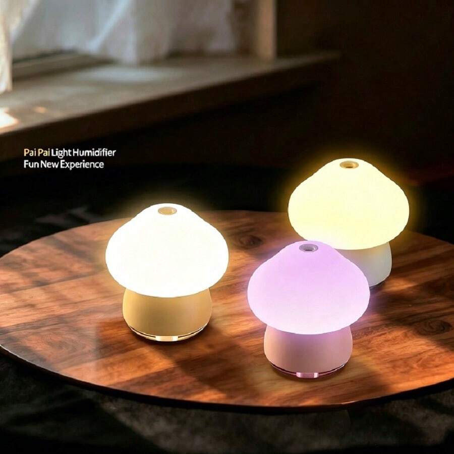 多色小夜燈加濕器 USB充電式 家用臥室辦公室 水霧加濕器 - Mist - 查看 1
