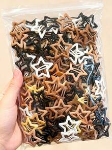 10/30/50/100PCS-Colorful Star Hair Clips, Suitable For Baby Bangs And Side Hair, Fashionable And Versatile Hair Accessories For Outings, Best Gift Choice For Children - Multicolor - View 1