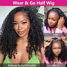 Smilegirl Erschwingliche Wear and Go-Echthaarperücken - Natural Black - Übersicht 10