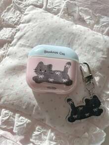 Casing Pelindung Pods Kucing Pita Merah Muda untuk Anak Perempuan, Pod 4, Pod 3, Kompatibel dengan Casing Earphone Apple Pro Generasi ke-2, Bluetooth Nirkabel Generasi ke-3, Pods Generasi ke-2, Pod Pro Generasi ke-4 5 - Berwarna merah muda - View 2