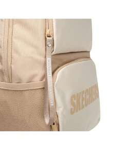 Skechers Unisex Lightweight Outdoor Backpack, 2026 Summer New Colorblock Commuter Backpack L320U196-028R - Irish Cream - View 4