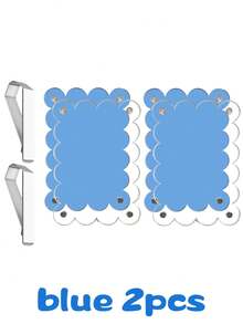 Nuova molletta magnetica per foto da parasole auto, cornice magnetica trasparente in acrilico universale per frigorifero, molletta per cornice foto da parasole auto, cornice foto personalizzata fai-da-te per decorazione auto, regalo per coppie, molletta per cornice foto commemorativa per animali domestici e famiglia - onda - Visualizzare 20