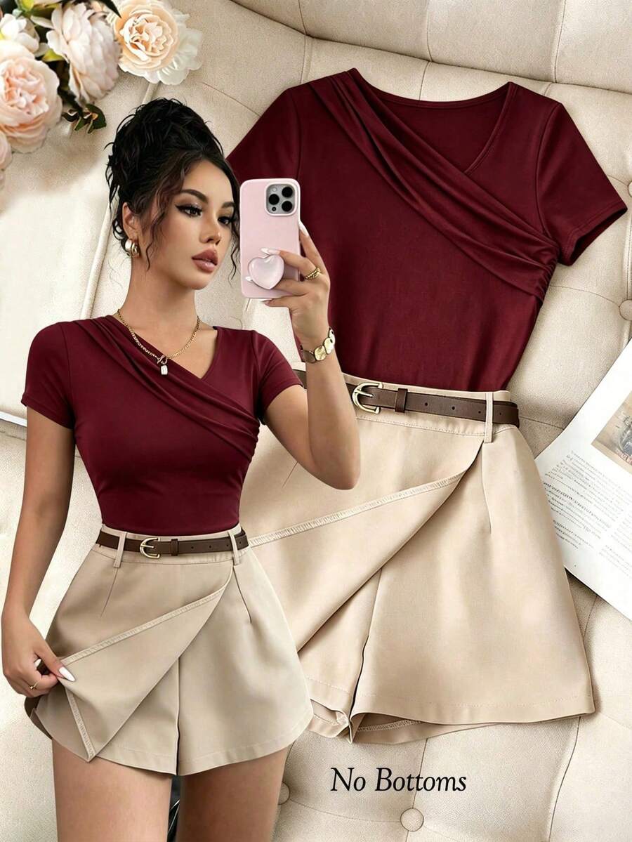 Women Tops - Bordeaux - View 1