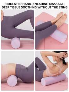 1Pc High-Density Foam Solid Roller Massager For Deep Tissue Massage Back And Leg Muscles - Foam Roller - Medium Density Deep Tissue Massager Myofascial Trigger Point Release For Muscle Massage Exercise, Yoga, Pilates, And Stretching - Multicolor - View 9
