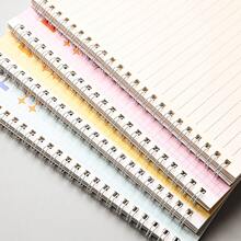A5 Spiral Notebook 40 Sheets 1pc Lined Inner Pages Notepad Office Supplies Record Notebook Student Learning Textbook Notebook Gold Foil Hardcover Notebook School Back To School Essential Notebook - A5 - View 7