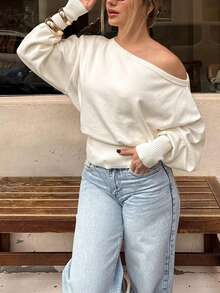 Women's Casual Daily Commute Elegant Soft Color-Blocked Polka Dot Collar Long-Sleeve Open Front With Shell Button Chest Flap Pocket Top, Fall Winter - Beige - View 5