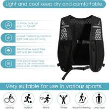 1pc Running Vest Backpack With 1pc 500ml Soft Water Bottle, Unisex, Hydration Vest With 500ML Water Bottle, Adjustable Hydration Backpack With 500ML Water Bladder Interface, Breathable Lightweight Running Vest With Phone Pocket, Suitable For Marathon And Trail Running - Backpack + 500ML Water Bottle - View 5