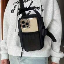 1pc 2nd Gen Magnetic Sling Bag, Lightweight Multi-Pocket Mini Phone Crossbody Bag For Daily Sports - Multicolor - View 4