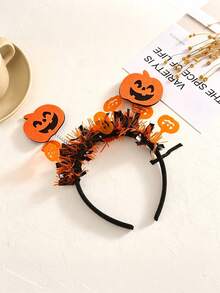 New Holiday Party Pumpkin Sequin Headband 3D Fun Pumpkin And Skull Headband, Suitable For Decoration, Party And Costume Party - Multicolor - View 4