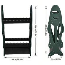 16-Grid Vertical Fishing Rod Storage Rack, Capable Of Holding Multiple Hand Rods And Lure Rods Simultaneously, Hollow Side Handle Design, Divided Clamping Slots To Secure Fishing Rods And Avoid Scratches, Ideal For Fishing Tackle Shops And Anglers - Multicolor - View 9