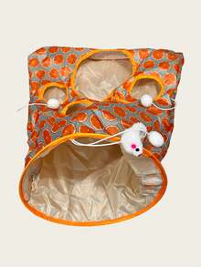 1pc Self-Entertainment Pet Tunnel, Bite-Resistant, Mouse Shape, Suitable For Kittens And Small Cats - Multicolor - View 7