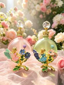 Botol Enamel Bertema Hutan Vintage yang Indah 30ml dengan Motif Peri dan Bunga, Wadah Mini Isi Ulang, Botol Dispenser Parfum dan Minyak Esensial Portabel untuk Perjalanan/Liburan, Hadiah Sempurna untuk Anak Perempuan (Parfum Tidak Termasuk; Hanya Botol Kosong) - View 5