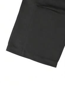 Men's Black Cargo Pants, Spring/Autumn, Outdoor Hiking, Loose Fit, Comfortable, Slightly Flared, Streetwear, Versatile, Casual, Daily Wear Long Pants - Black - View 8