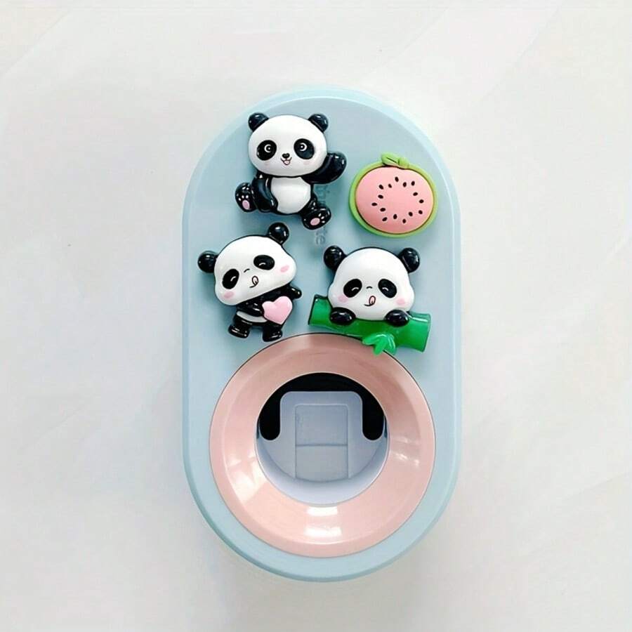 Easy Install Panda Toothpaste Squeezer - Wall-Mounted No-Drill Squeezer, Cute 3D Design - Perfect Bathroom Accessory & Christmas/Halloween Gift