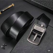 Classic Vintage Buckle Thickened Belt For Men, Casual Business Workplace Student Versatile For Jeans, Suits, Shorts - Multicolor - View 4