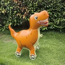 3D Walking Dinosaur With Wheels, Decorative Balloon, Holiday Gift, Suitable For Holiday Event Venue Decoration And Home/Office Display - Multicolor - View 2