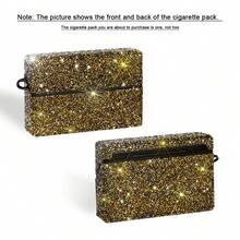 BLBLBL 1PC Multicolor Luxury Shiny Electronic Cigarette Pod Case Portable Keychain Holder FOR TEREA, Suitable For Beauty Enthusiasts Daily Use, Decorated With 9000 Rhinestones 720° Wrapped, More Sparkling Under Light Source - Multicolor - View 15