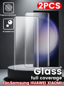 2pcs Curved Full Series High Definition Tempered Glass Screen Protector, Dust-Proof Full Coverage With No Gaps, Perfect Protection For Your Phone Against Damage, Scratch-Resistant And Wear-Resistant, Curved Edge, High Transparency And Clear Image Quality, The Ultimate Protection For Your Phone - Clear - View 17