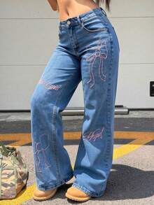 Women Jeans - Dusty Blue - View 3