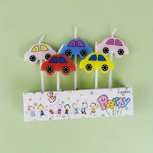 HIBIRTH 5pcs Creative Colorful Car Shaped Birthday Candles, Happy Birthday Cake Decoration Candles, Bus Car Design Cake Baking Toppers - View 6