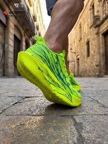 EDIXIM Professional Road Running Shoes For Men And Women, Summer New Mesh Breathable Lightweight Shock-Absorbing Soft Sole Marathon Jogging Sports Shoes - Green - View 2